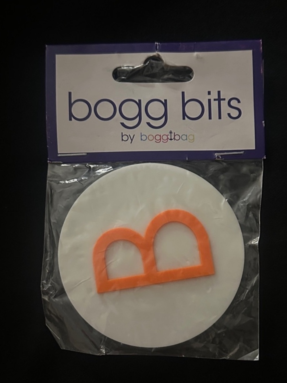 BOGG BAG White Circle Tag with Orange Accent